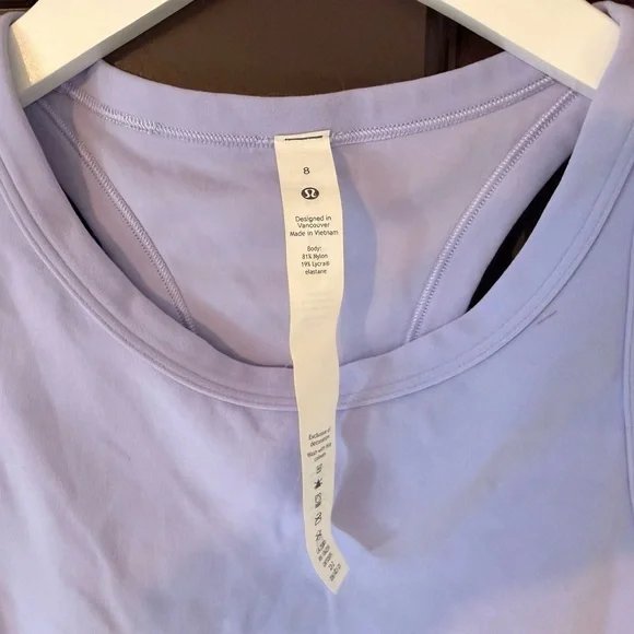 Lululemon Align Racerback Waist Length Tank Top Lavander Purple 8 Nulu - Picture 2 of 4